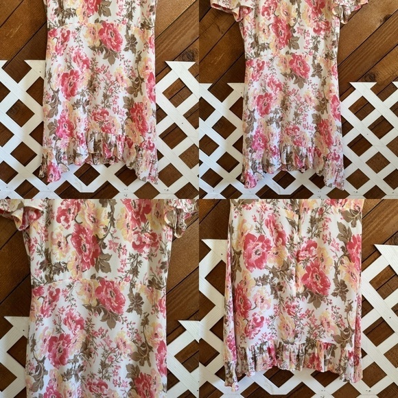 Reformation Beesley floral mini dress in Farrah size 8 - Picture 8 of 16